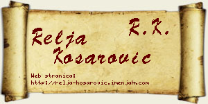 Relja Košarović vizit kartica